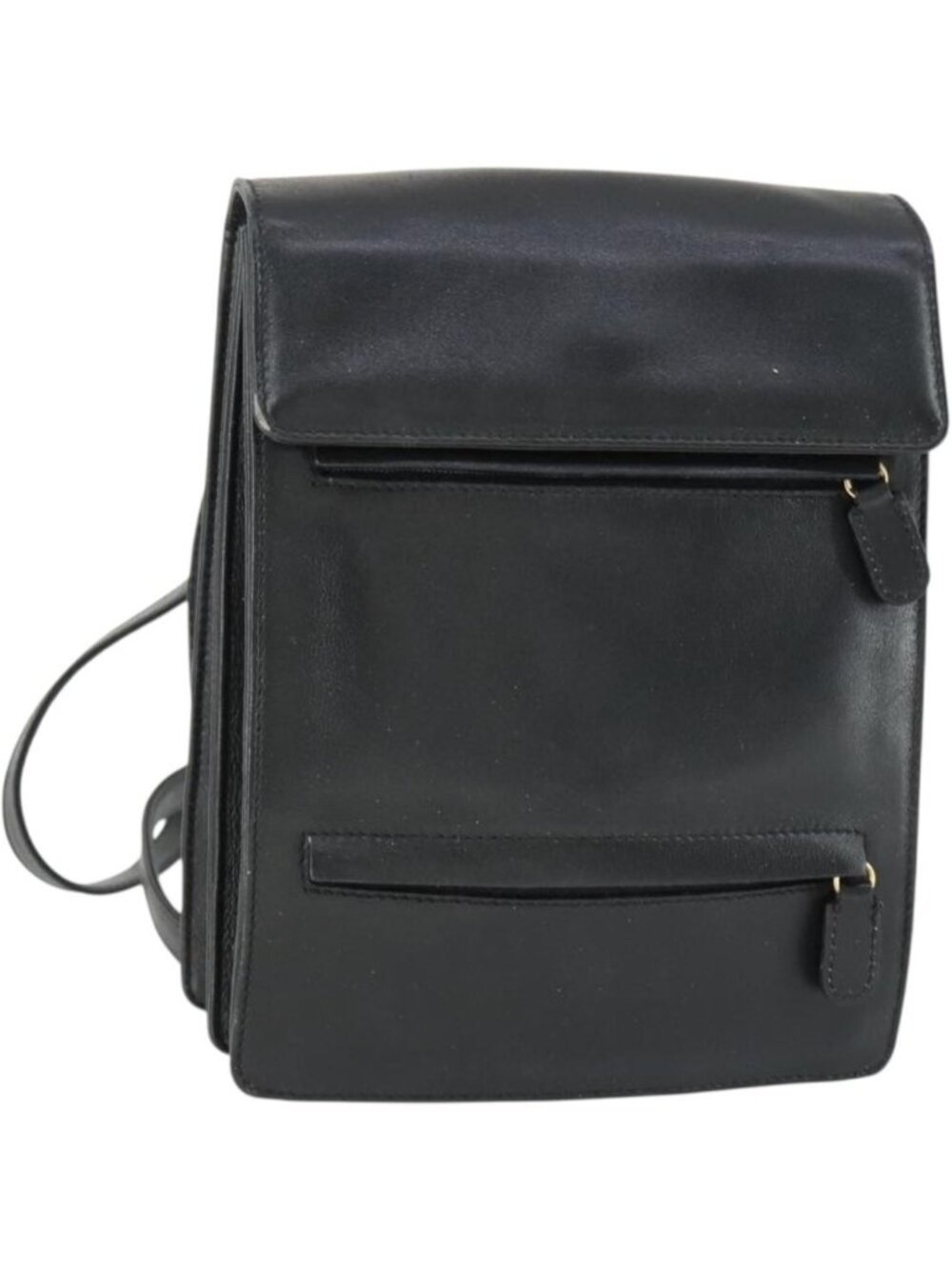 GUCCI Backpack Leather Black Gold